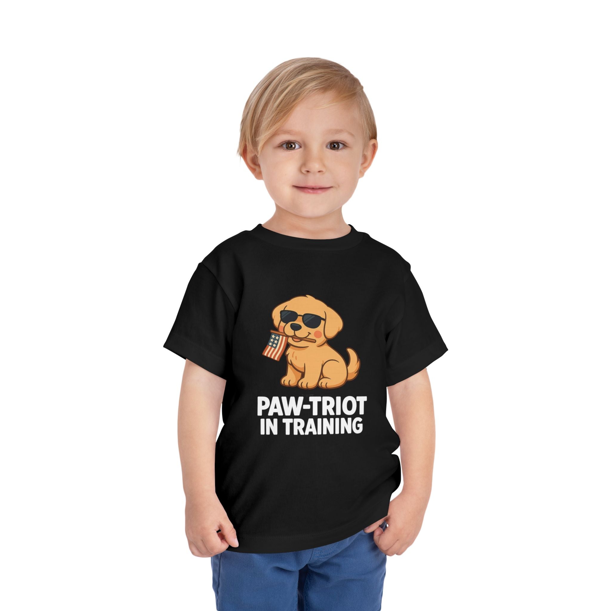 Paw-triot in Training – Unisex Toddler Patriotic Puppy Tee