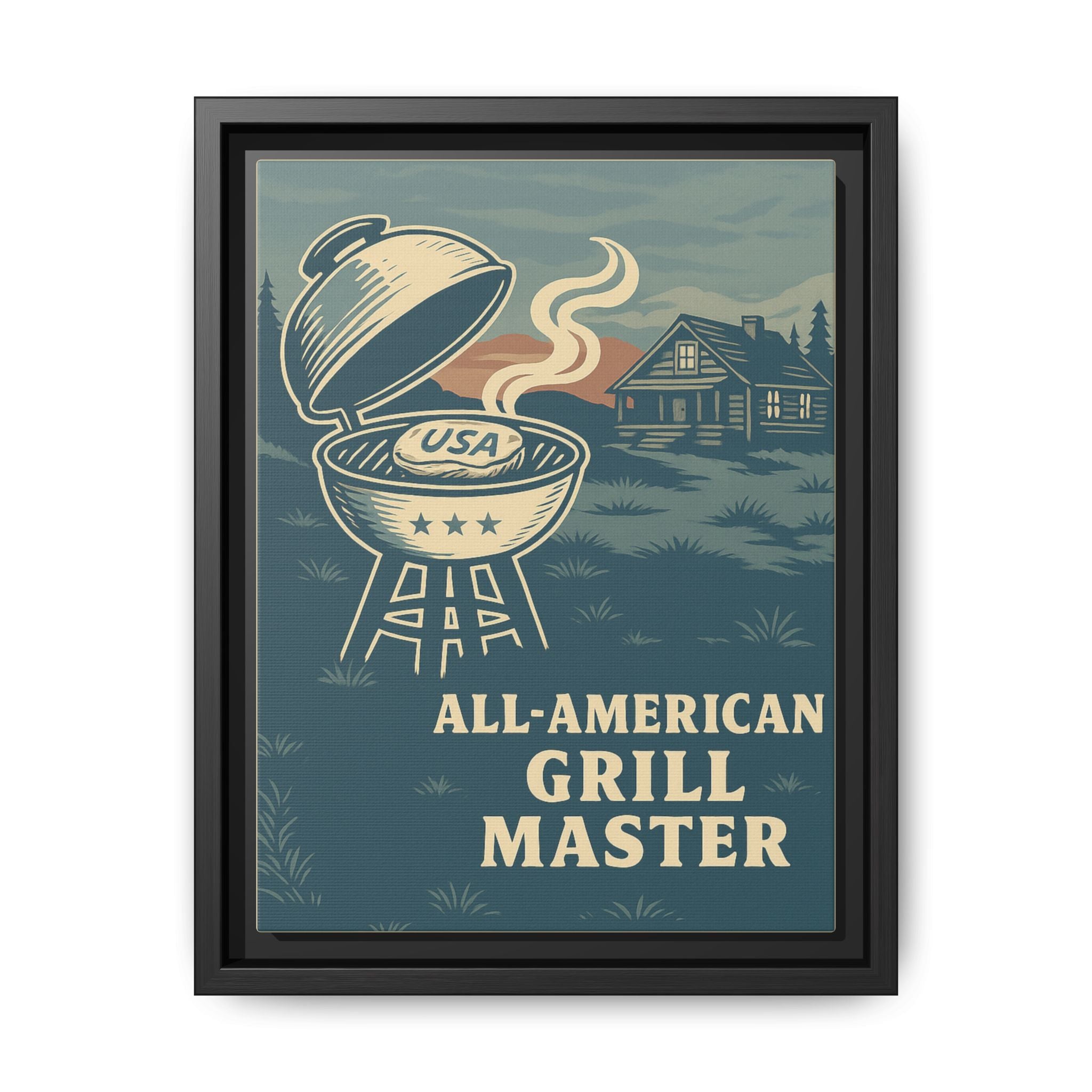 All-American Grill Master – Patriotic Framed Print