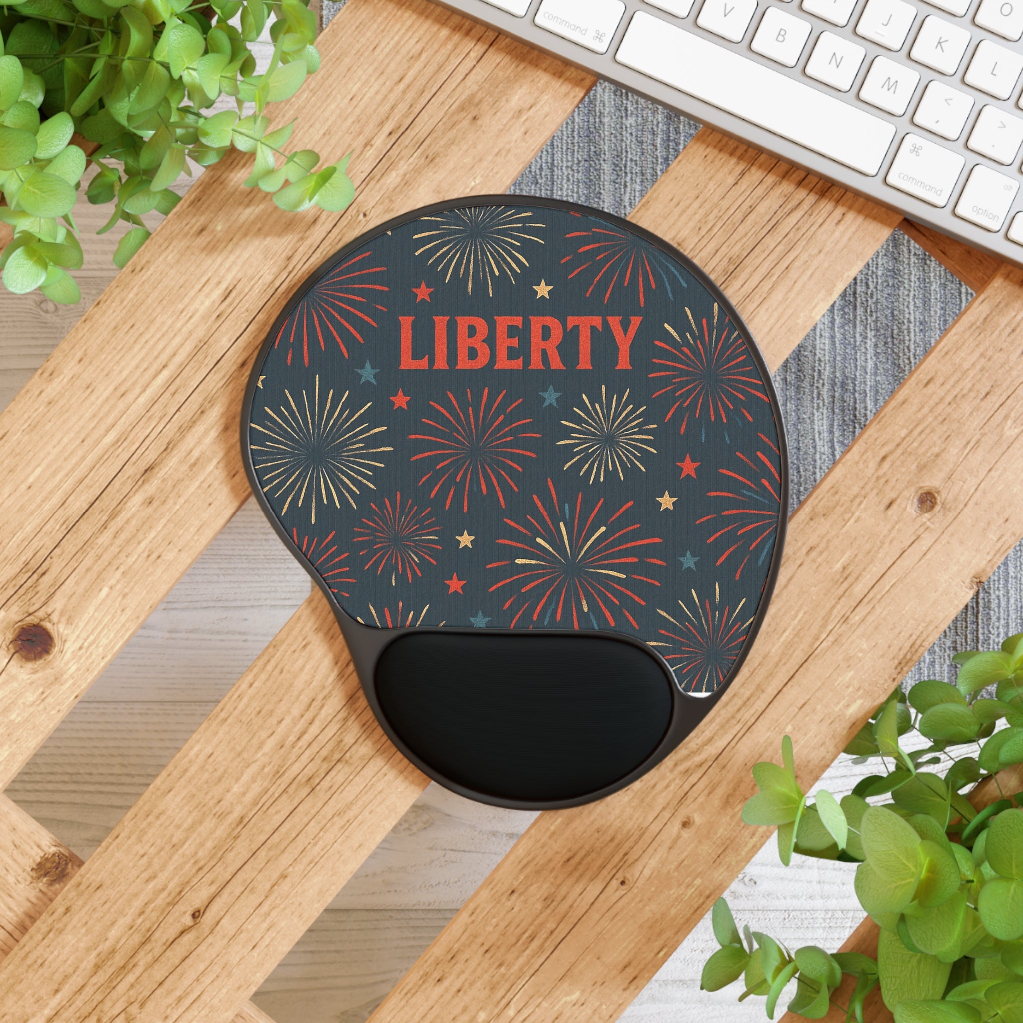 Liberty Fireworks Mouse Pad with Wrist Rest