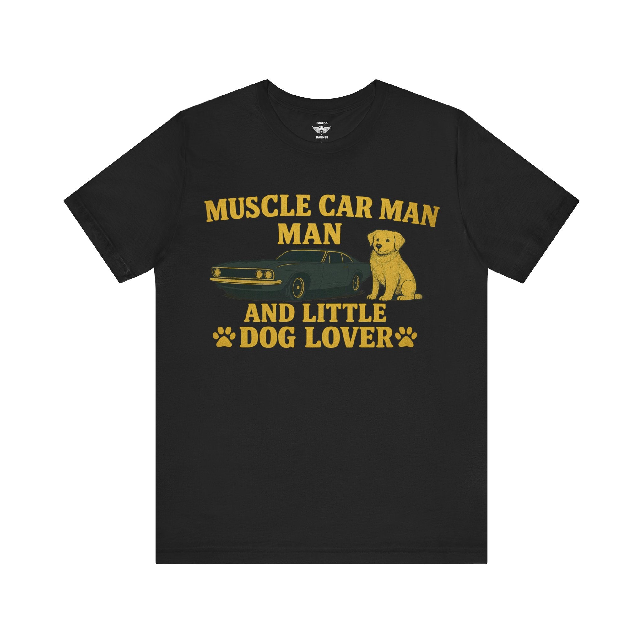 Muscle Car Man & Little Dog Lover Tee