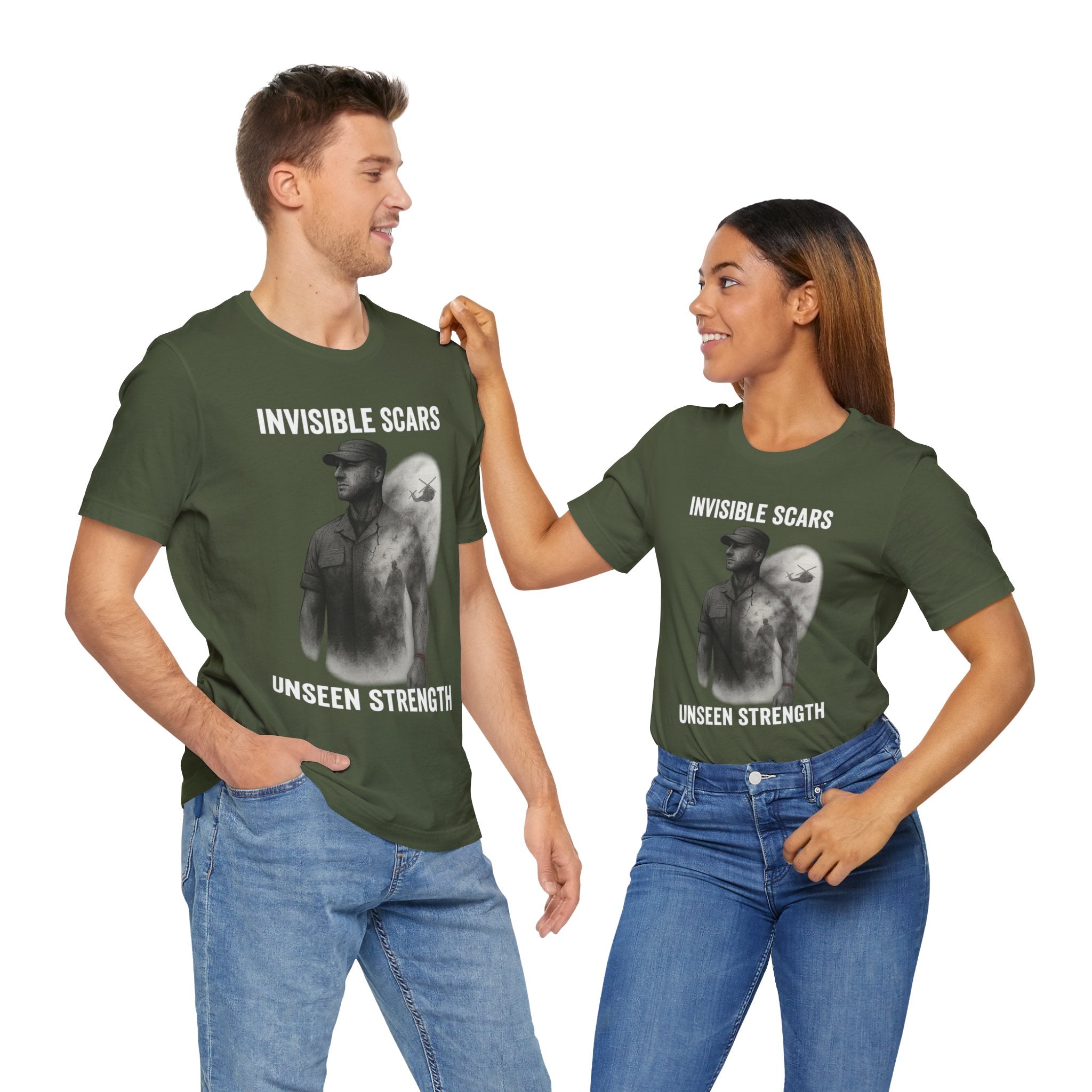 Invisible Scars, Unseen Strength – Veteran Awareness Unisex Tee
