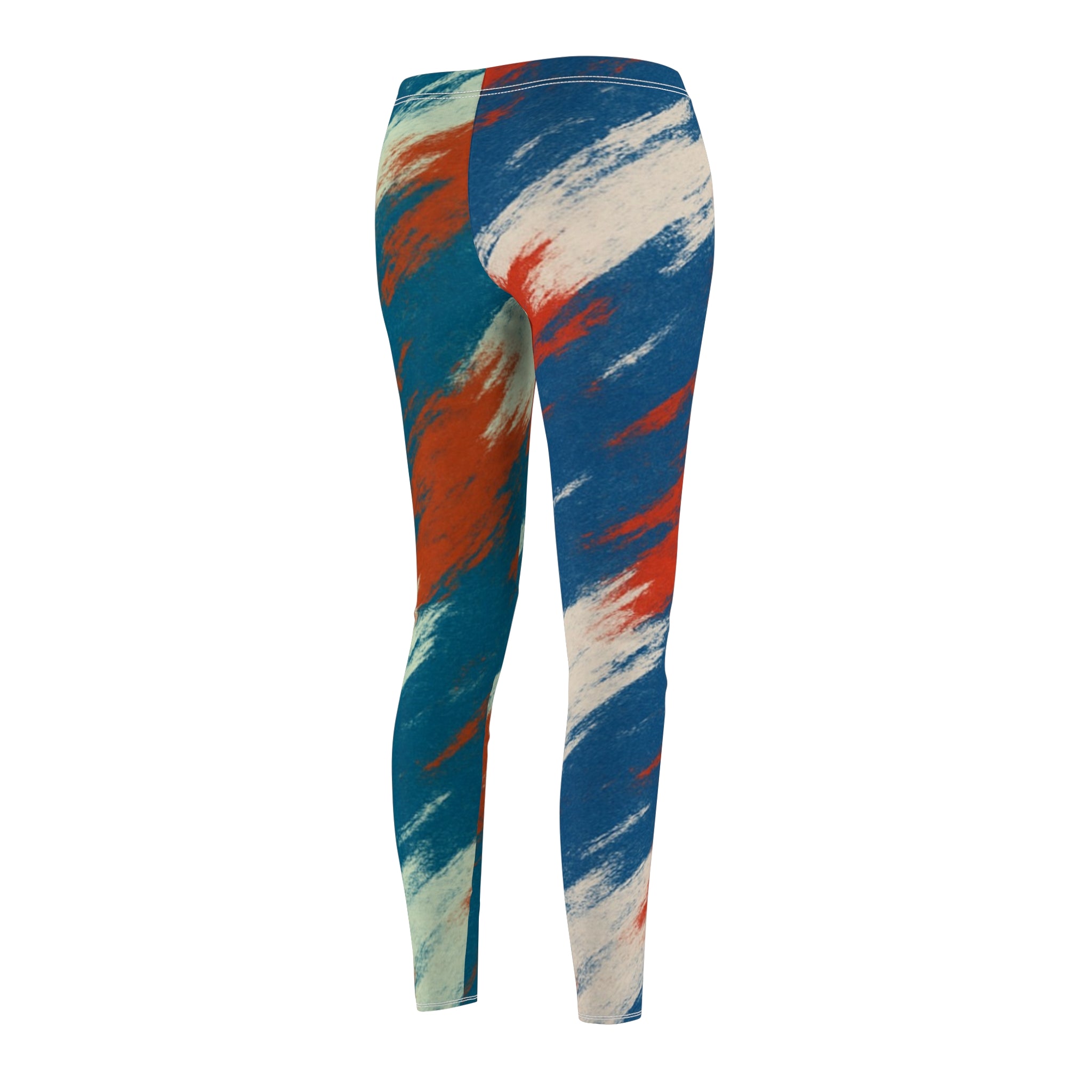 Liberty Streak – Women's Patriotic Brushstroke Leggings
