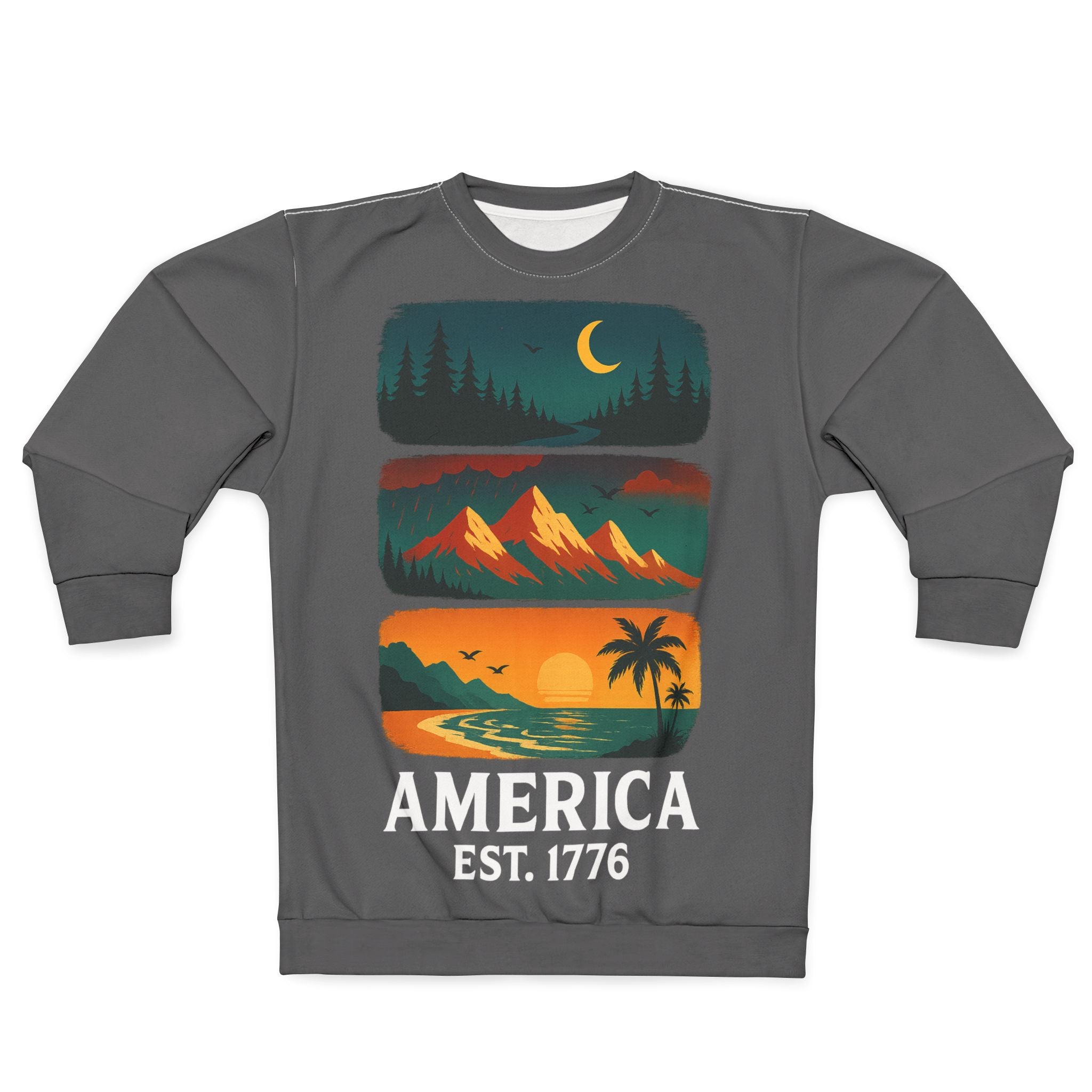 America Est. 1776 – Three Lands Unisex Crewneck