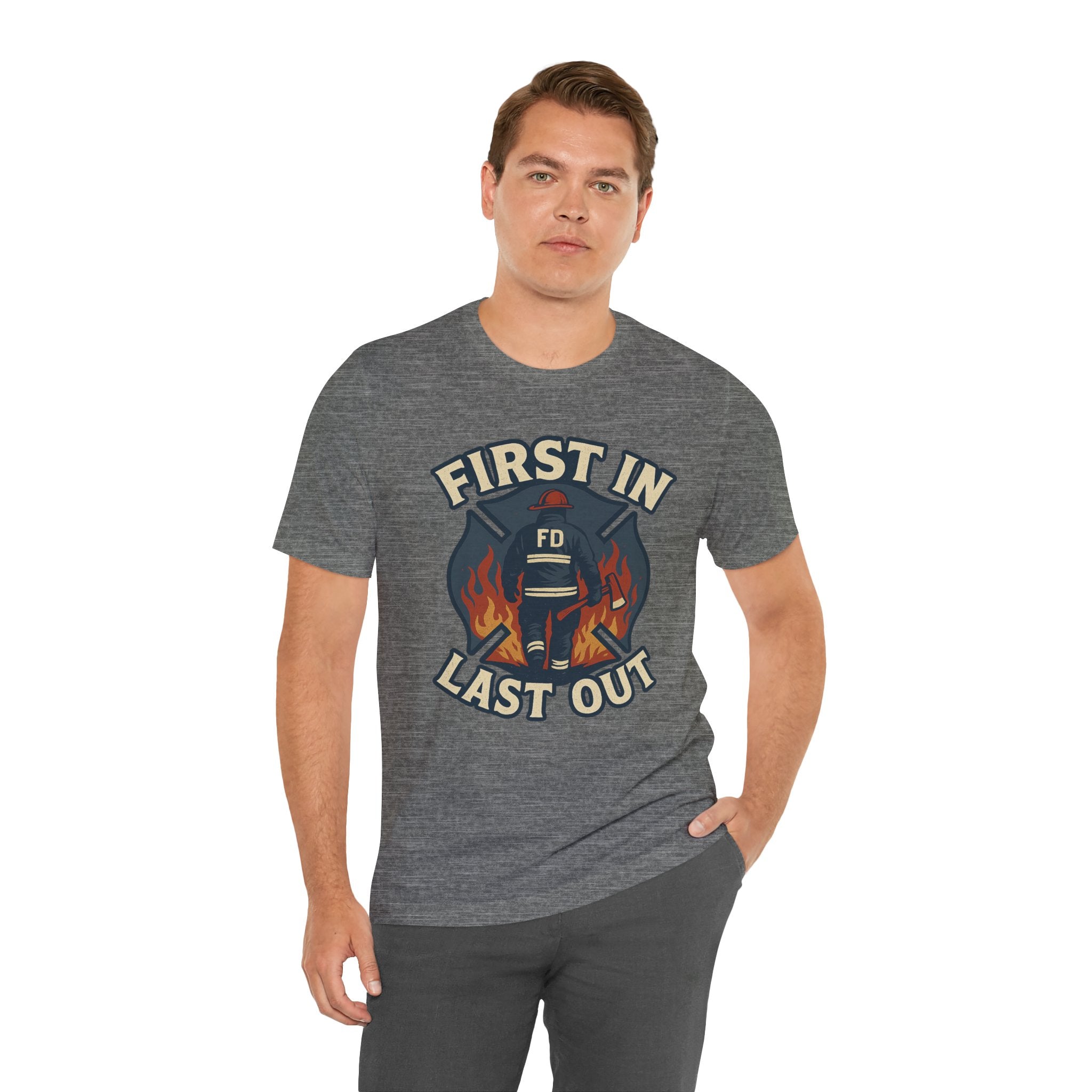 First In, Last Out – Firefighter Brotherhood Tee