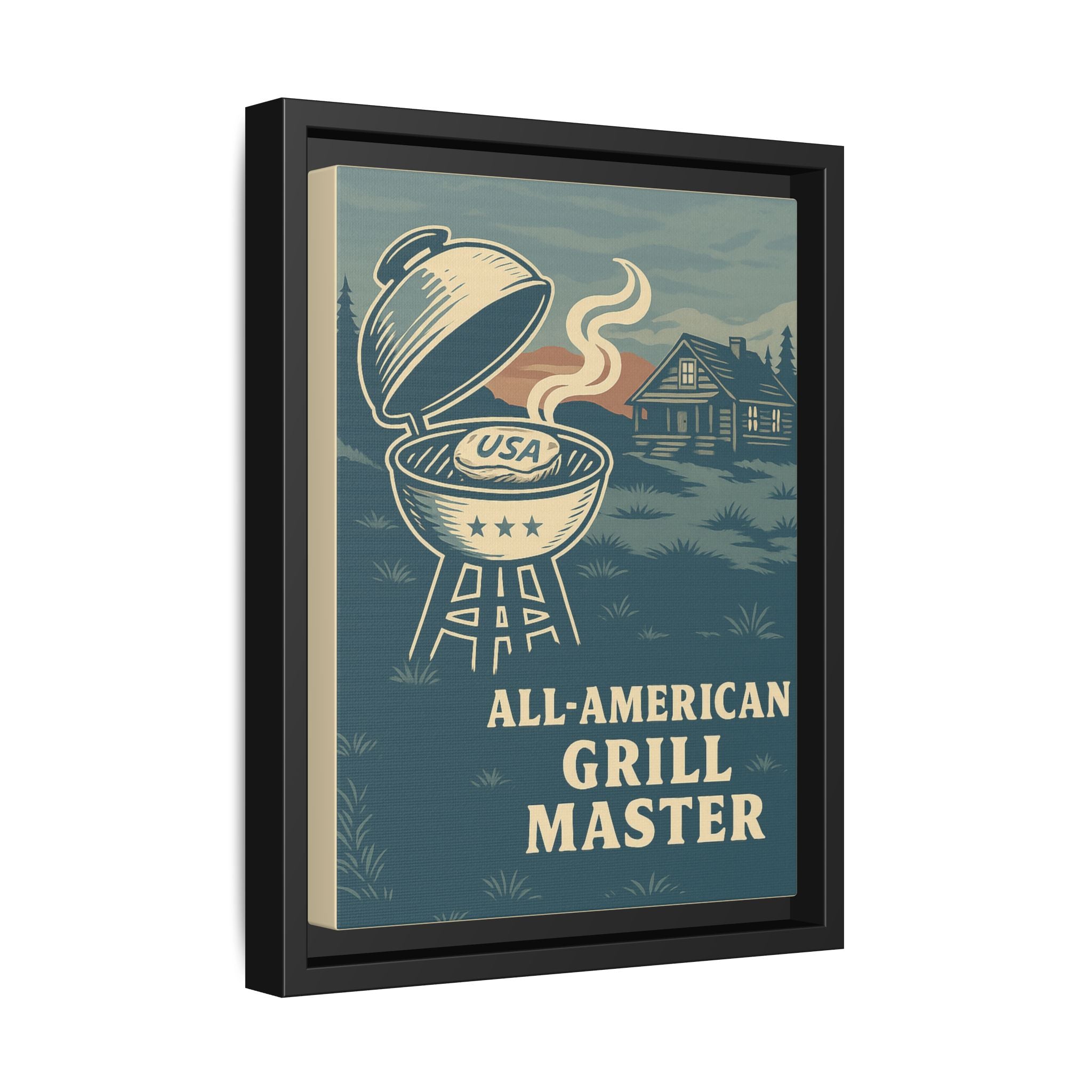 All-American Grill Master – Patriotic Framed Print