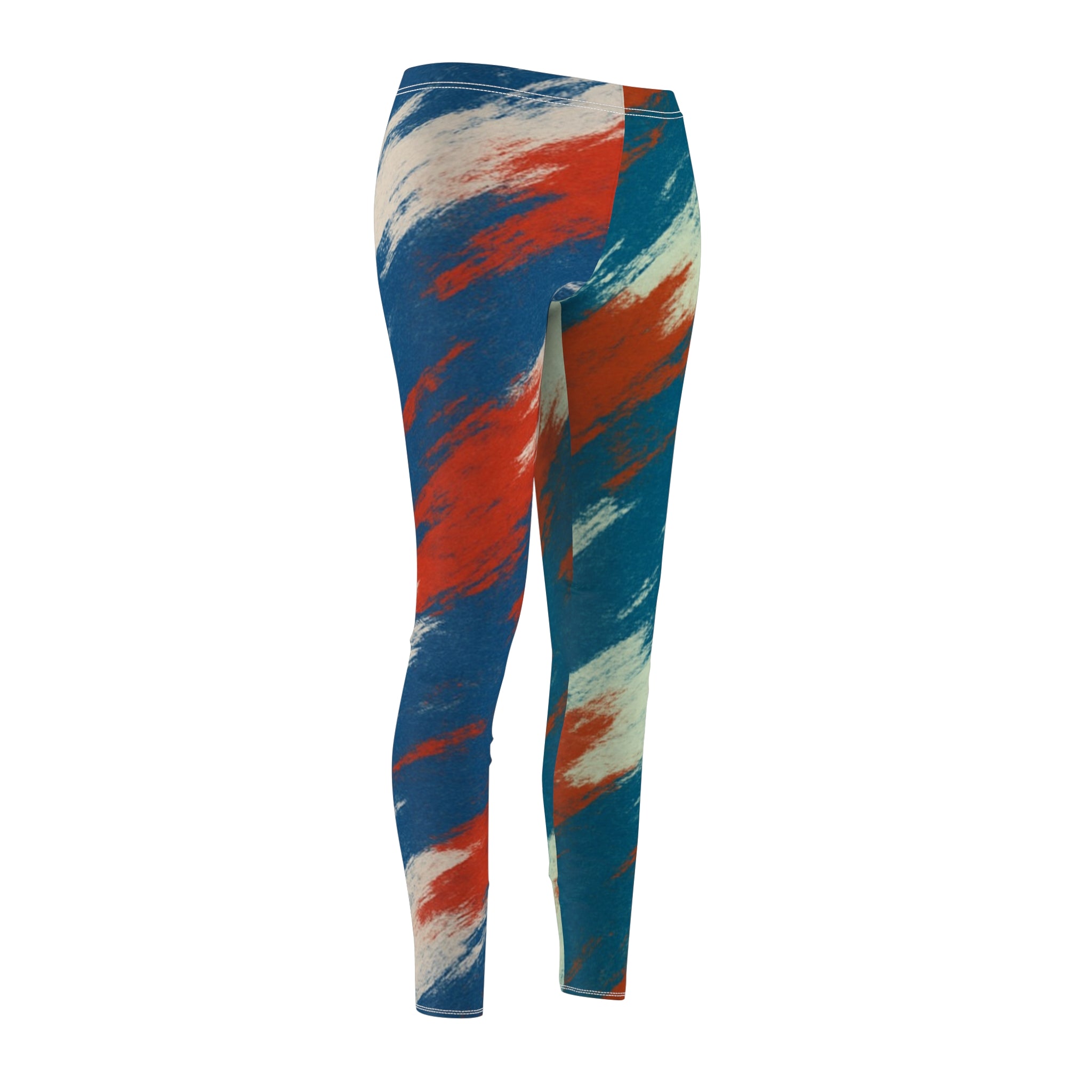 Liberty Streak – Women's Patriotic Brushstroke Leggings