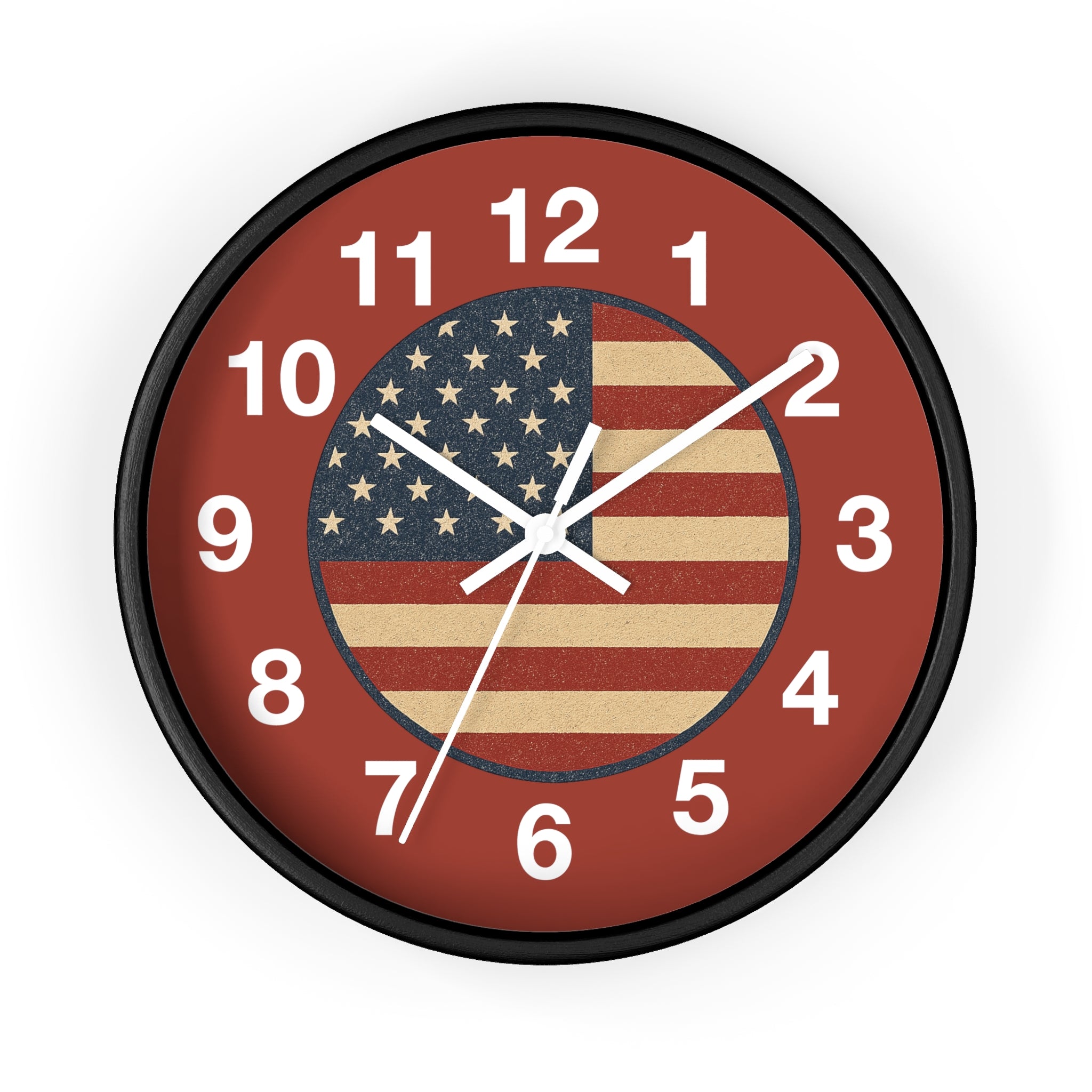 Freedom Time – Vintage American Flag Wall Clock